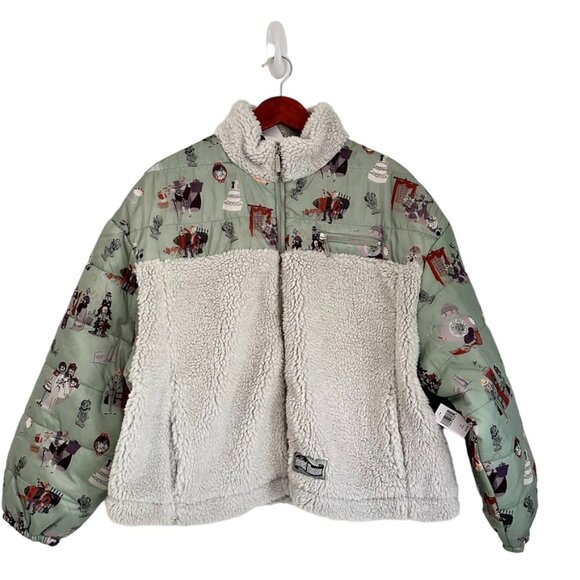 Disney Parks Haunted Mansion Sherpa Cropped Jacket NEW - Picture 1 of 9